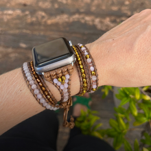 Carregar imagem no visualizador da galeria, Bracelete para AppleWatch Quartzo Rosa - 5 voltas