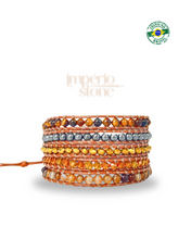 Carregar imagem no visualizador da galeria, Bracelete Olho de Tigre - 5 Voltas