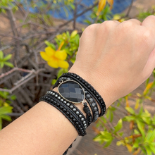Carregar imagem no visualizador da galeria, OUTLET- Bracelete Proteção Ônix - 5 Voltas