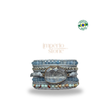 Carregar imagem no visualizador da galeria, Bracelete Água-Marinha. A pedra de 2026