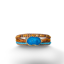 Carregar imagem no visualizador da galeria, OUTLET Bracelete Drusa Azul - 3 Voltas
