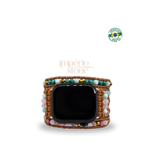 Carregar imagem no visualizador da galeria, Bracelete Turqueza e Rosa para AppleWatch - 5 voltas