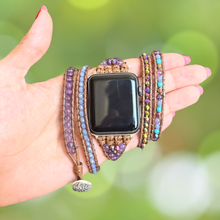 Carregar imagem no visualizador da galeria, Bracelete Ametista para AppleWatch - 5 voltas