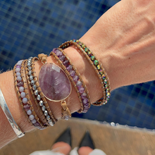 Carregar imagem no visualizador da galeria, Bracelete Calmaria - Ametista 5 Voltas