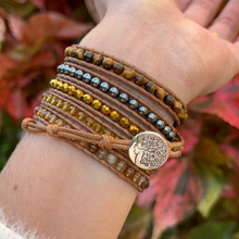 Carregar imagem no visualizador da galeria, Bracelete Olho de Tigre - 5 Voltas