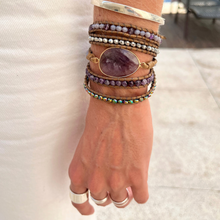 Carregar imagem no visualizador da galeria, Bracelete Calmaria - Ametista 5 Voltas