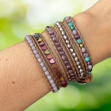 Carregar imagem no visualizador da galeria, Bracelete AMOR de Ametista - 5 Voltas