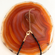 Carregar imagem no visualizador da galeria, Colar Choker Ágata Preta Elegance 38cm - Império Stone