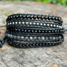 Carregar imagem no visualizador da galeria, Bracelete Dark  Ônix - 5 Voltas
