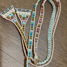 Carregar imagem no visualizador da galeria, Bracelete Turqueza e Rosa para AppleWatch - 5 voltas