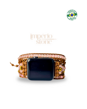 Carregar imagem no visualizador da galeria, Bracelete para AppleWatch Quartzo Rosa - 5 voltas