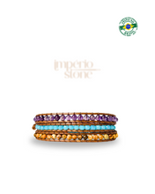 Carregar imagem no visualizador da galeria, Bracelete Ametista - 3 Voltas
