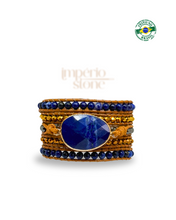 Carregar imagem no visualizador da galeria, Bracelete Lumina Lápis Lazuli