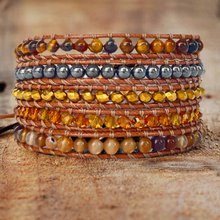 Carregar imagem no visualizador da galeria, Bracelete Olho de Tigre - 5 Voltas