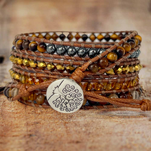 Carregar imagem no visualizador da galeria, Bracelete Olho de Tigre - 5 Voltas
