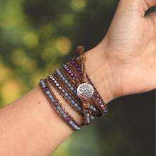 Carregar imagem no visualizador da galeria, Bracelete Calmaria - Ametista 5 Voltas