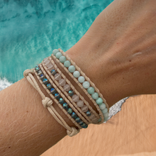 Carregar imagem no visualizador da galeria, Bracelete Oceano - 3 voltas