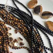 Carregar imagem no visualizador da galeria, Bracelete Força Protetora - Olho de Tigre e Ônix