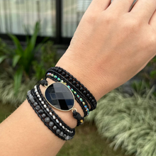 Carregar imagem no visualizador da galeria, OUTLET- Bracelete Proteção Ônix - 5 Voltas