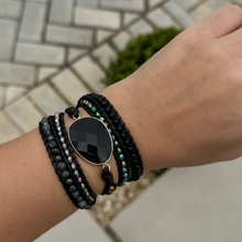 Carregar imagem no visualizador da galeria, OUTLET- Bracelete Proteção Ônix - 5 Voltas