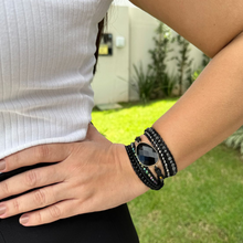 Carregar imagem no visualizador da galeria, OUTLET- Bracelete Proteção Ônix - 5 Voltas