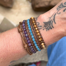 Carregar imagem no visualizador da galeria, Bracelete Ametista - 3 Voltas