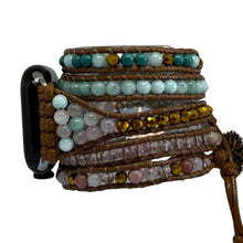 Carregar imagem no visualizador da galeria, Bracelete Turqueza e Rosa para AppleWatch - 5 voltas
