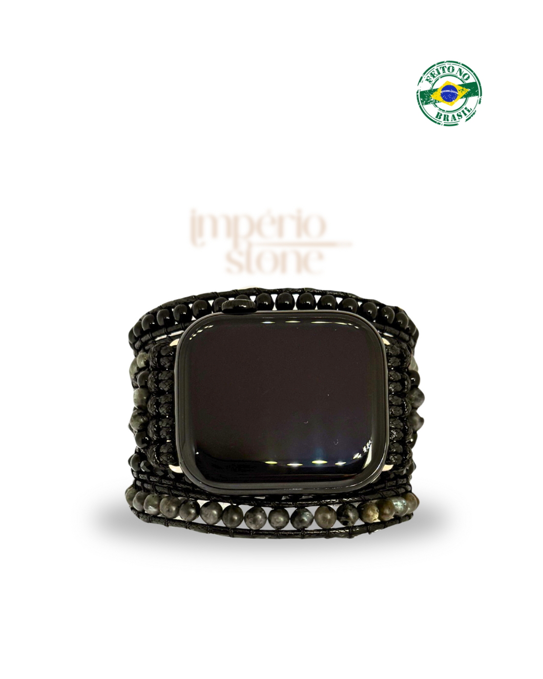 Bracelete  Essência Ônix ,  para AppleWatch - 5 voltas