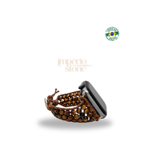 Carregar imagem no visualizador da galeria, Bracelete Apple 1 Volta Olho de Tigre (SmartWatch não incluso)
