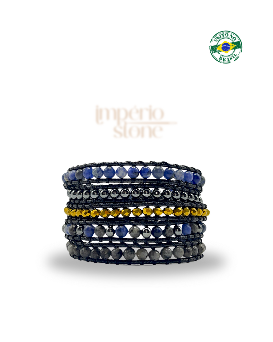 OUTLET - Bracelete Sabedoria - Sodalita e Labradorita