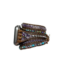 Carregar imagem no visualizador da galeria, Bracelete Ametista para AppleWatch - 5 voltas
