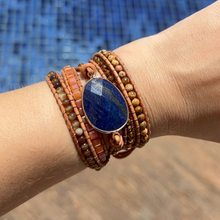 Carregar imagem no visualizador da galeria, OUTLET: Bracelete Lápis Lazuli Pedra Central
