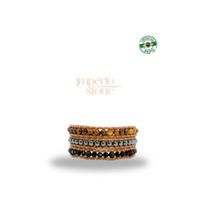 Carregar imagem no visualizador da galeria, OUTLET Bracelete Olho de Tigre - 3 voltas
