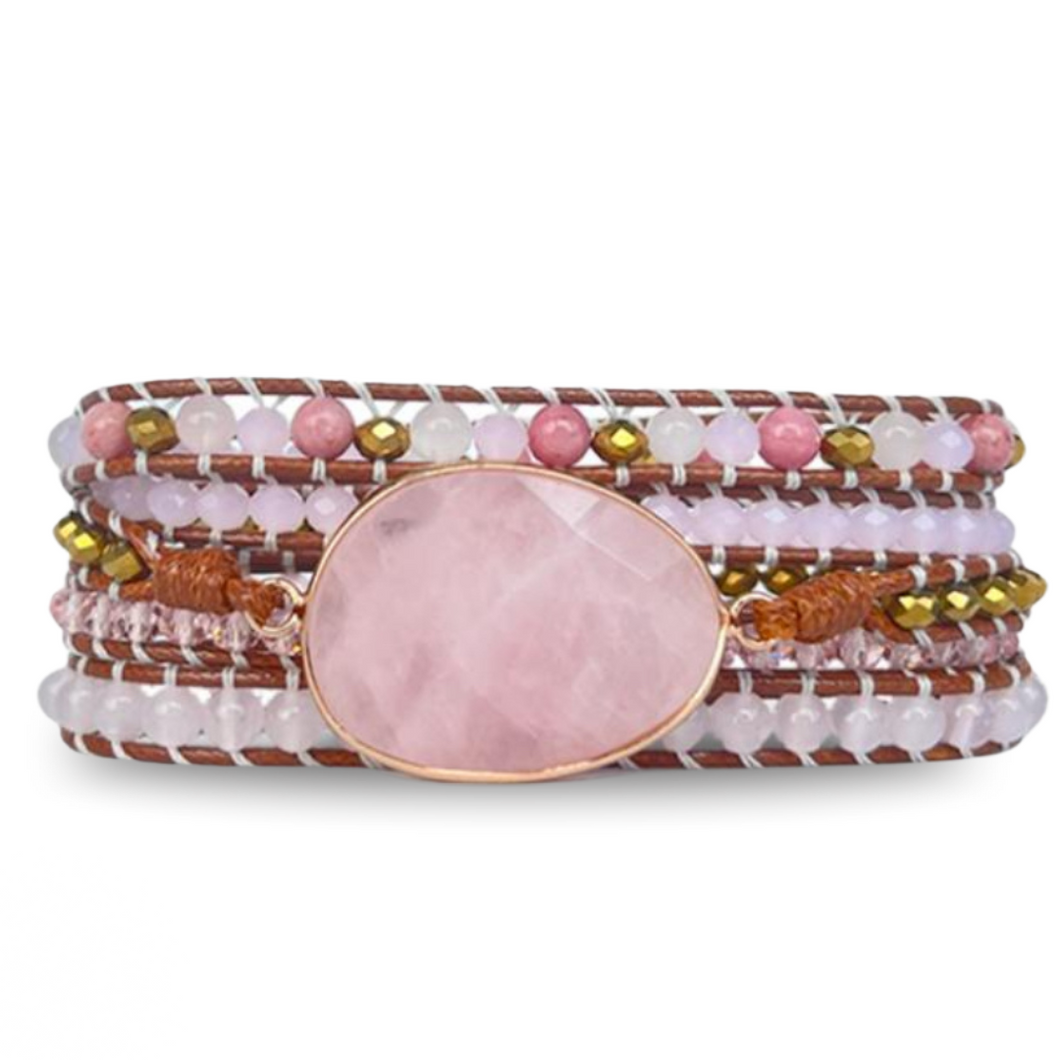 Bracelete do Amor - Quartzo Rosa