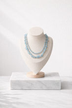 Carregar imagem no visualizador da galeria, Choker Água Marinha + Choker Cascalho Água Marinha
