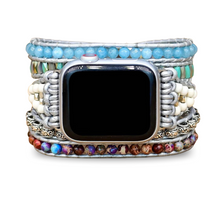 Carregar imagem no visualizador da galeria, Bracelete Mix Azul Charm para AppleWatch - 5 voltas
