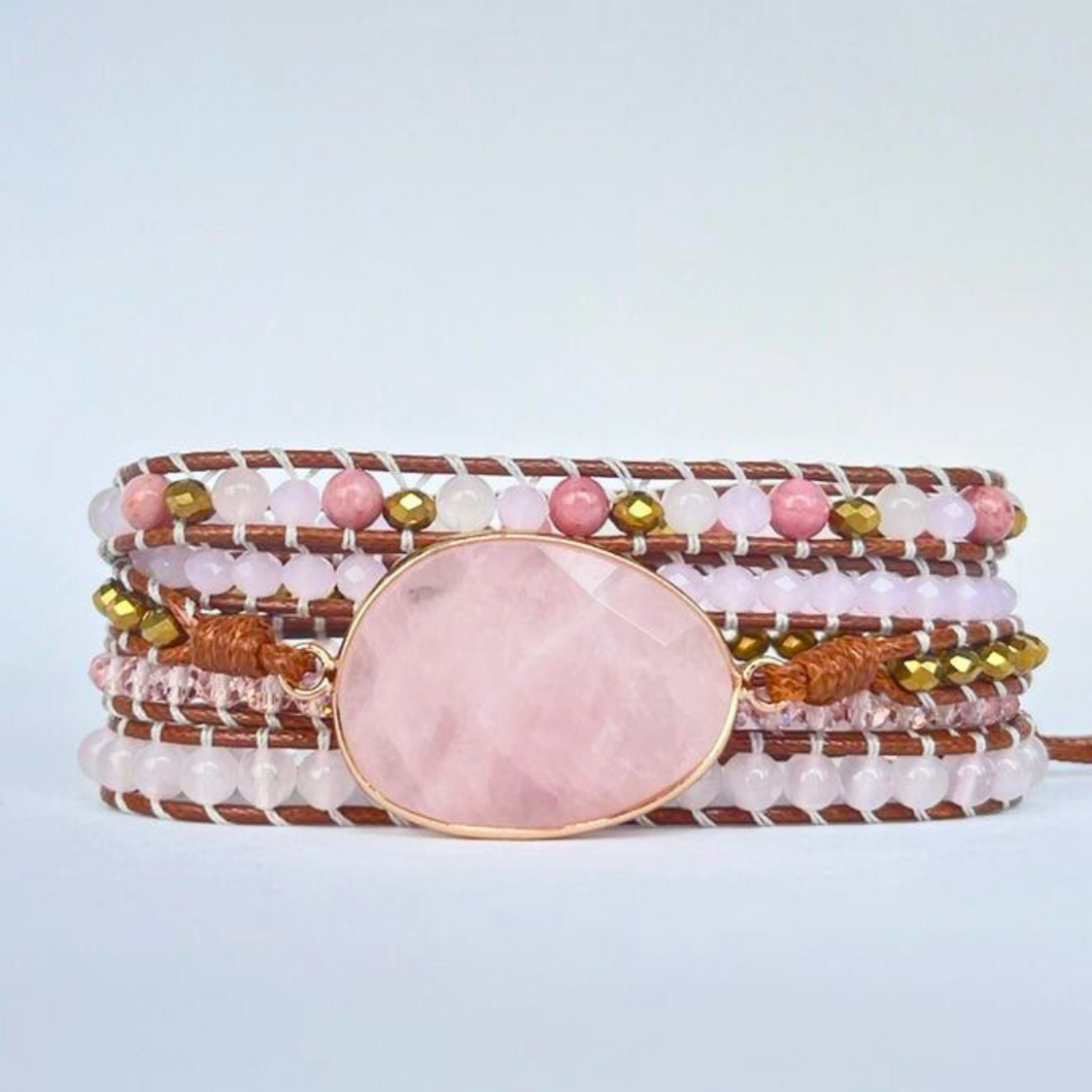 Bracelete do Amor - Quartzo Rosa