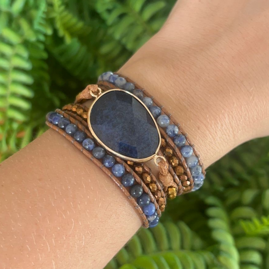 OUTLET - Bracelete Lápis Lazuli e Sodalita