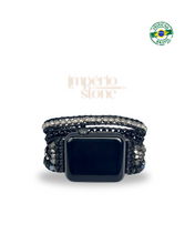 Carregar imagem no visualizador da galeria, Bracelete para AppleWatch Mix Preto - 5 voltas

