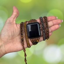 Carregar imagem no visualizador da galeria, Bracelete para AppleWatch Olho de Tigre Pantanal - 5 voltas
